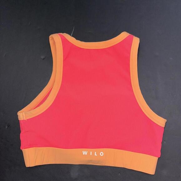 Wilo Australian Brand Women's Active Tank Bra Orange Pink Neon Athleisure Medium - Picture 2 of 11
